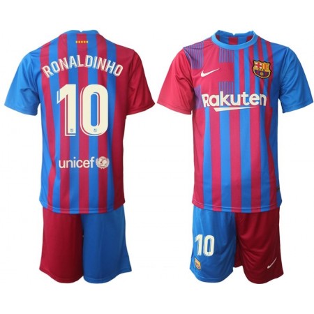 Completo Calcio Barcellona Ronaldinho 10 Bambino Divisa Prima 2021-2022 ML